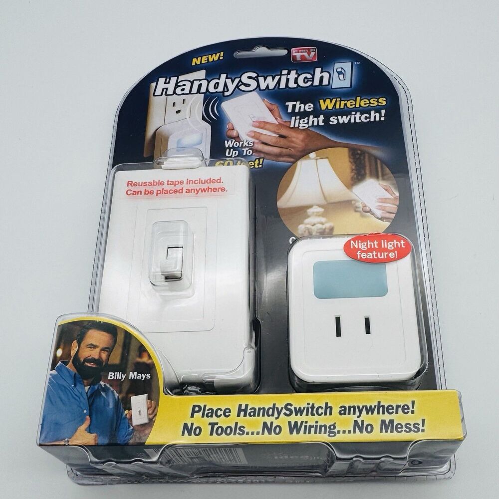 Handy Switch Wireless Light Switch Night Light Billy Mays Sealed New HSPGR5